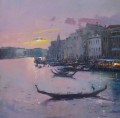大運河ヴェネツィアの抽象的な海の風景